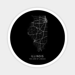 Illinois State Road Map Magnet